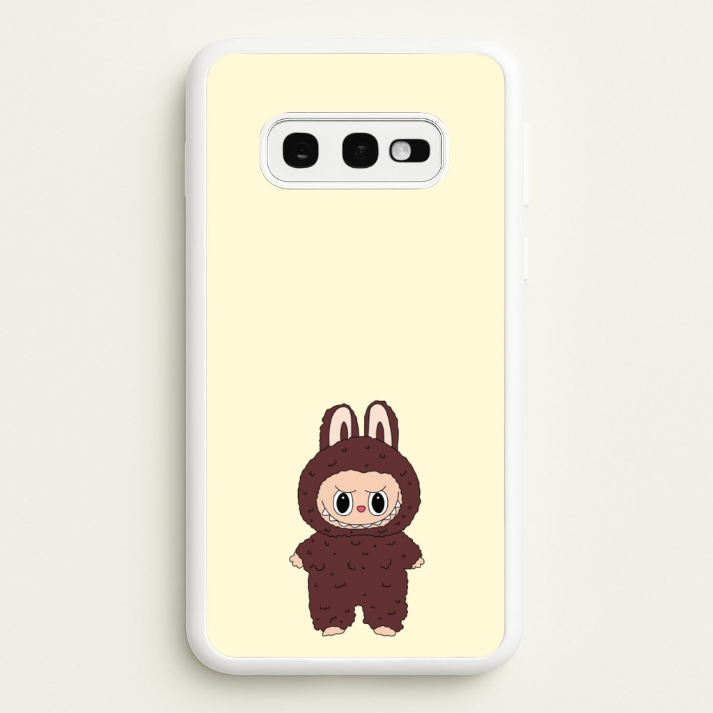 Cute Brown Monster  - Plushy Phone Case for Galaxy S10e
