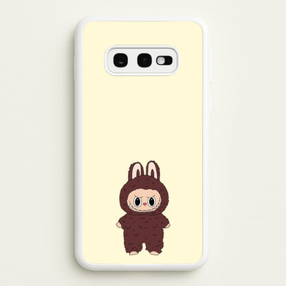 Cute Brown Monster  - Plushy Phone Case for Galaxy S10e