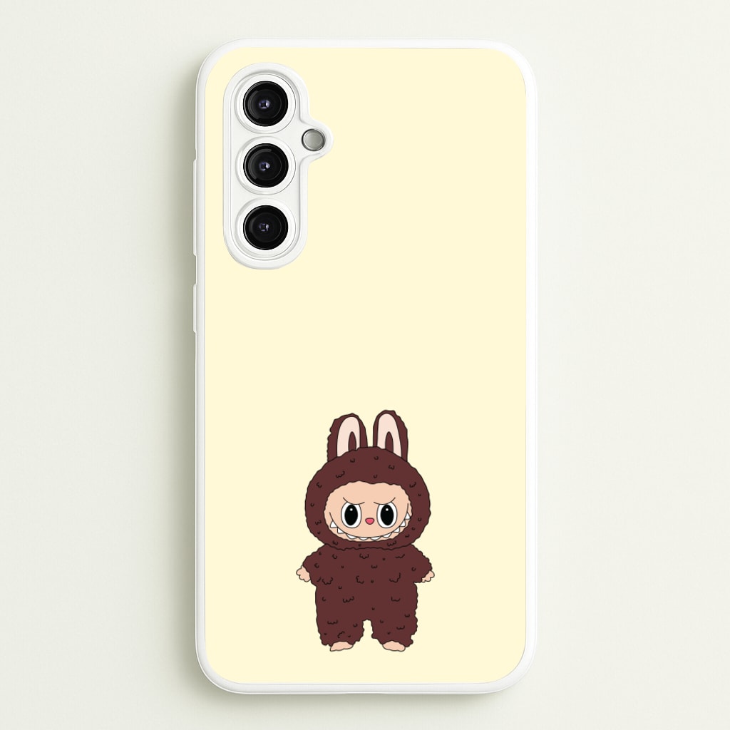 Cute Brown Monster  - Plushy Phone Case for Galaxy A14