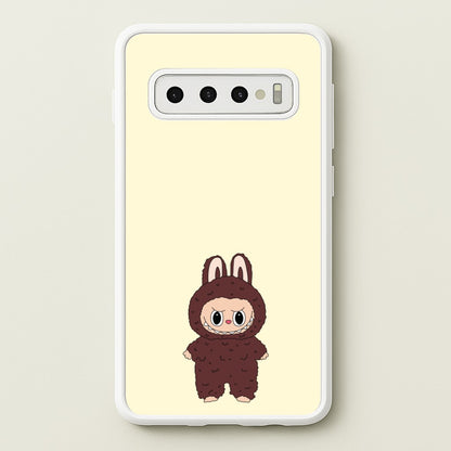 Cute Brown Monster  - Plushy Phone Case for Galaxy S10 Plus