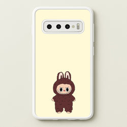 Cute Brown Monster  - Plushy Phone Case for Galaxy S10