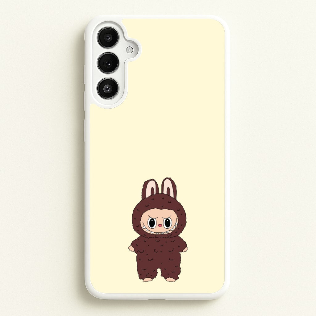 Cute Brown Monster  - Plushy Phone Case for Galaxy A34