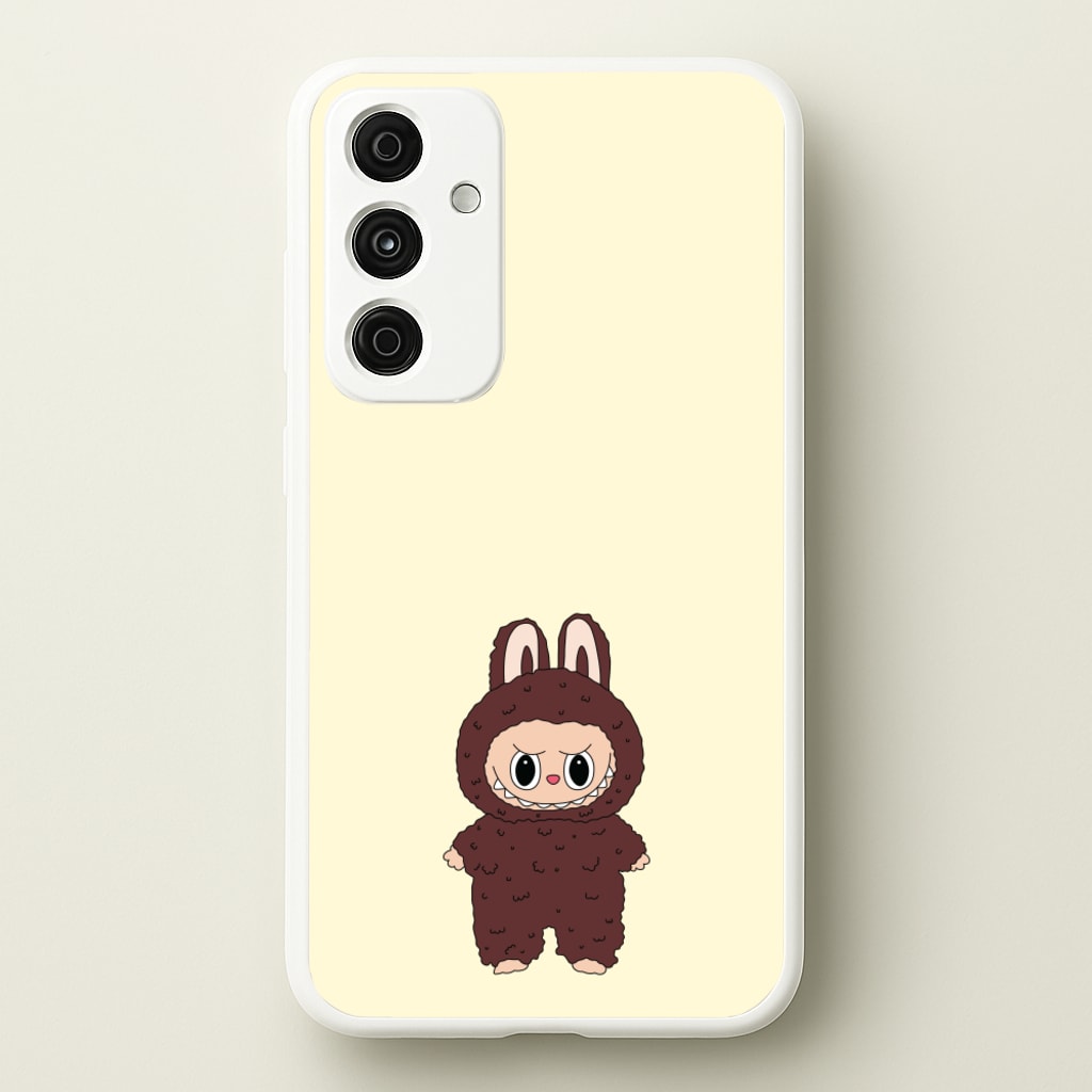 Cute Brown Monster  - Plushy Phone Case for Galaxy A55