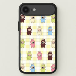 Cute Colourful Monsters Checkered Pattern Phone Case for iPhone 17 Air