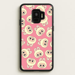 Cute Cream Monster Face Pattern  - Plushy Phone Case for Galaxy S9