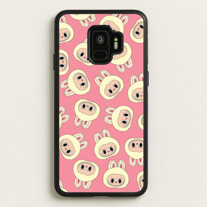 Cute Cream Monster Face Pattern  - Plushy Phone Case for Galaxy S9