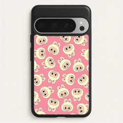 Cute Cream Monster Face Pattern  - Plushy Phone Case for Google Pixel 9 Pro XL