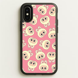 Cute Cream Monster Face Pattern  - Plushy Phone Case for iPhone X / XS