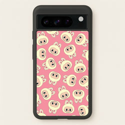 Cute Cream Monster Face Pattern  - Plushy Phone Case for Google Pixel 8 Pro