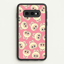 Cute Cream Monster Face Pattern  - Plushy Phone Case for Galaxy S10e