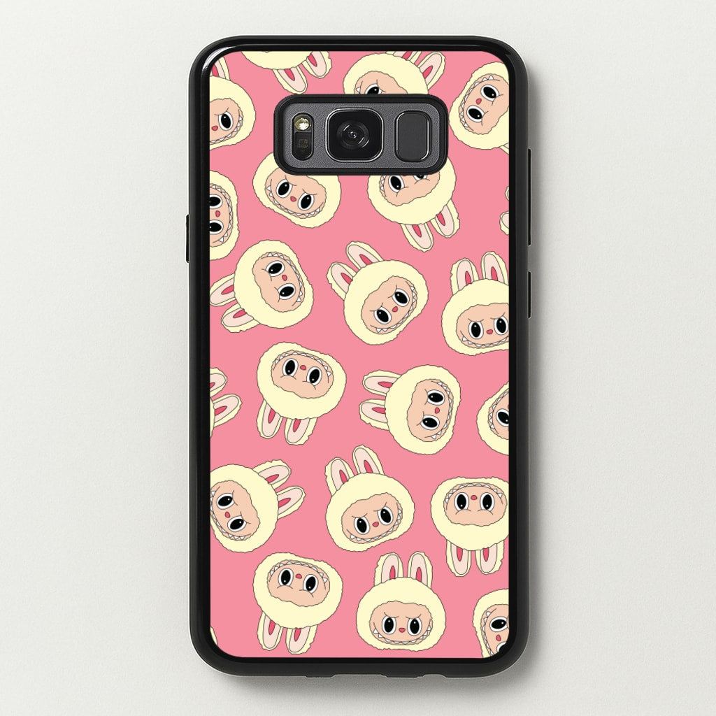 Cute Cream Monster Face Pattern  - Plushy Phone Case for Galaxy S8