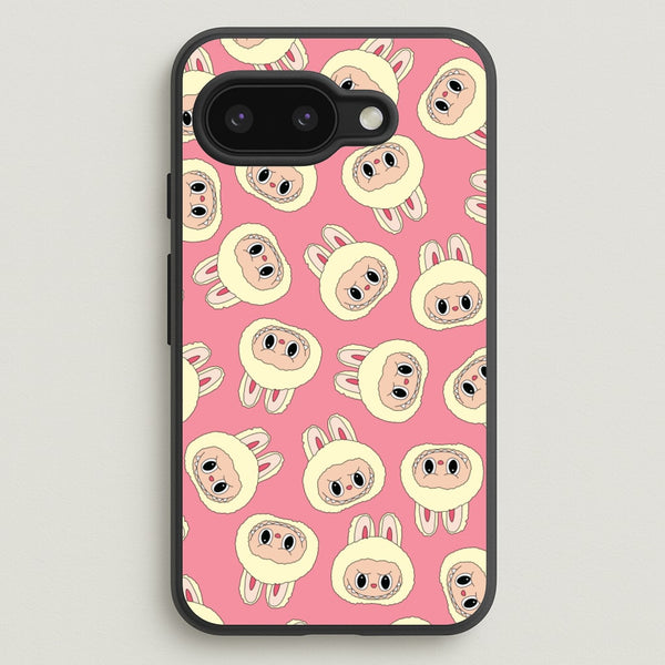 Cute Cream Monster Face Pattern  - Plushy Phone Case for Google Pixel 9a