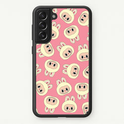 Cute Cream Monster Face Pattern  - Plushy Phone Case for Galaxy S22 Plus