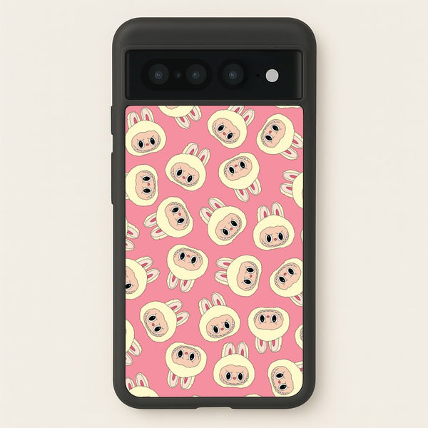 Cute Cream Monster Face Pattern  - Plushy Phone Case for Google Pixel 7 Pro