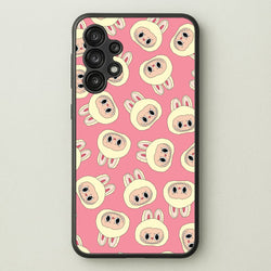 Cute Cream Monster Face Pattern  - Plushy Phone Case for Galaxy A13