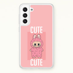 Cute Pink Monster  - Plushy Phone Case for Galaxy S22 Plus