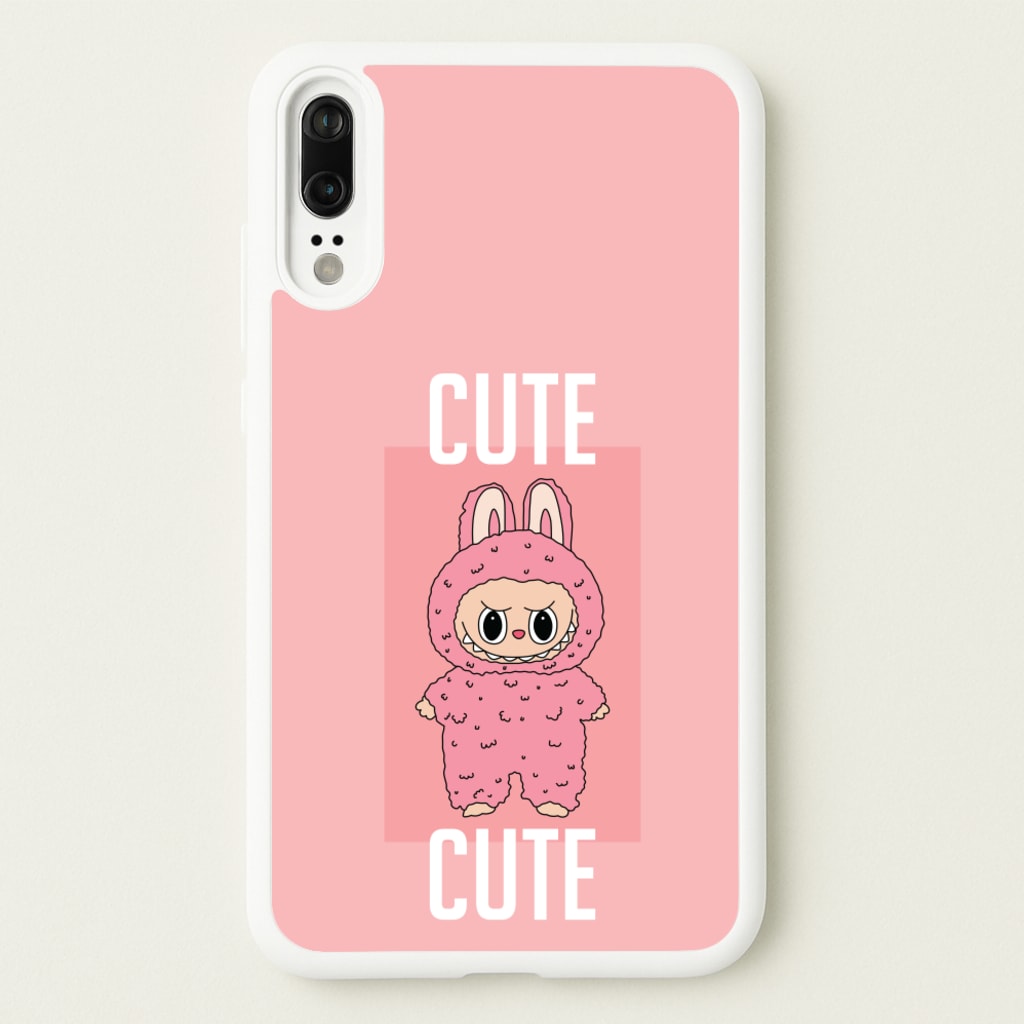 Cute Pink Monster  - Plushy Phone Case for Huawei P20