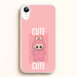 Cute Pink Monster  - Plushy Phone Case for iPhone XR