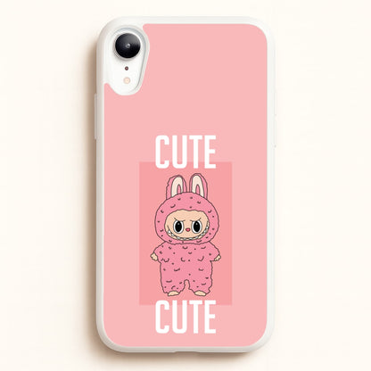Cute Pink Monster  - Plushy Phone Case for iPhone XR