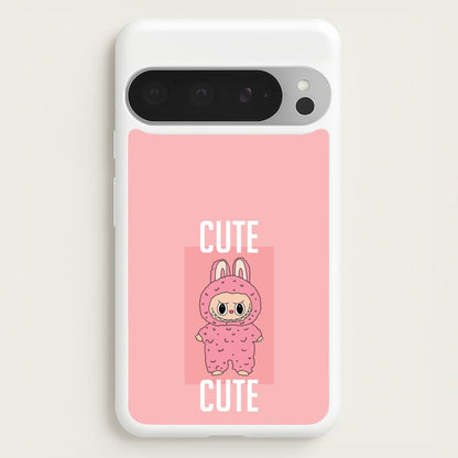 Cute Pink Monster  - Plushy Phone Case for Google Pixel 9 Pro XL