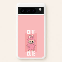 Cute Pink Monster  - Plushy Phone Case for Google Pixel 8 Pro
