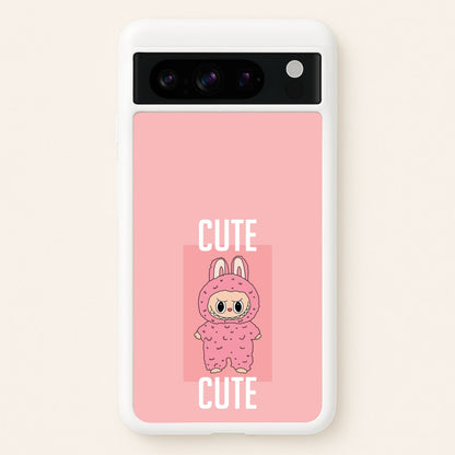 Cute Pink Monster  - Plushy Phone Case for Google Pixel 8 Pro
