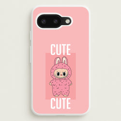 Cute Pink Monster  - Plushy Phone Case for Google Pixel 9a