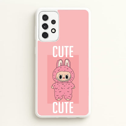 Cute Pink Monster  - Plushy Phone Case for Galaxy A52 / A52s
