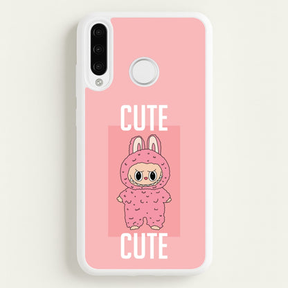 Cute Pink Monster  - Plushy Phone Case for Huawei P30 Lite