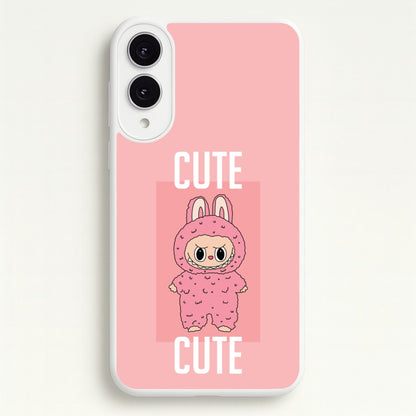 Cute Pink Monster  - Plushy Phone Case for Galaxy S25 Edge