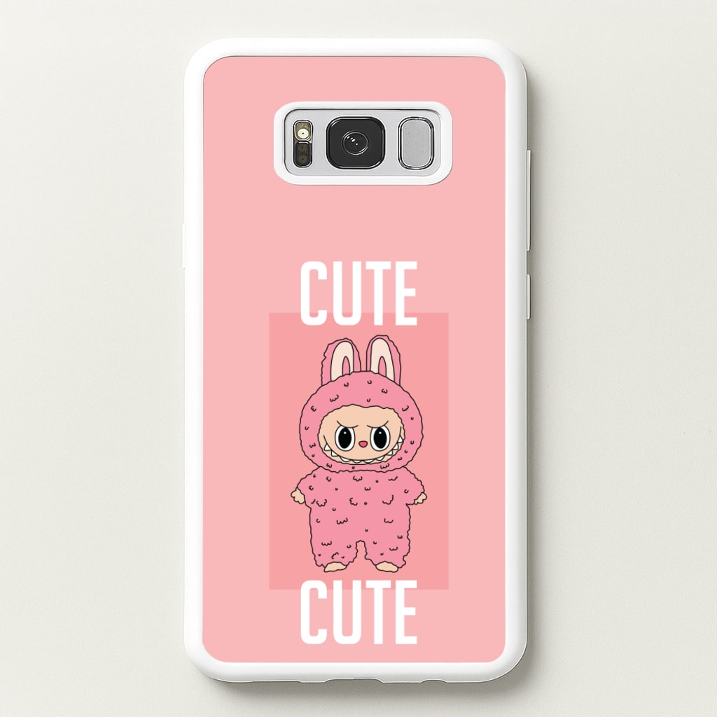 Cute Pink Monster  - Plushy Phone Case for Galaxy S8