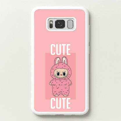Cute Pink Monster  - Plushy Phone Case for Galaxy S8