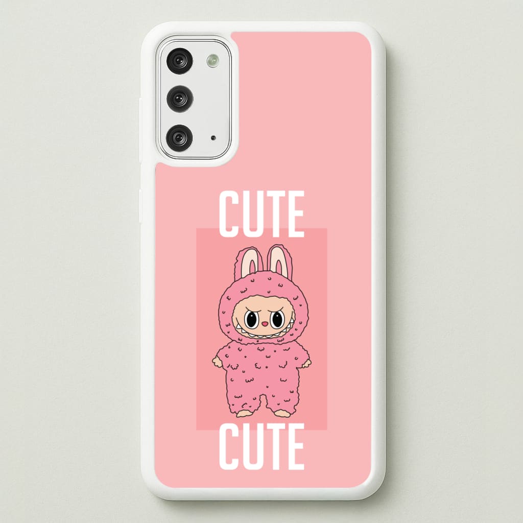 Cute Pink Monster  - Plushy Phone Case for Galaxy Note 20