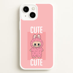Cute Pink Monster  - Plushy Phone Case for iPhone 13 Mini