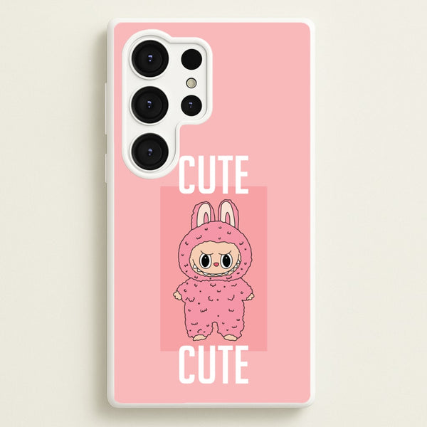 Cute Pink Monster  - Plushy Phone Case for Galaxy S25 Ultra