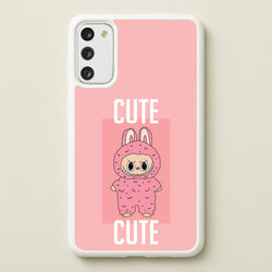 Cute Pink Monster  - Plushy Phone Case for Galaxy S20
