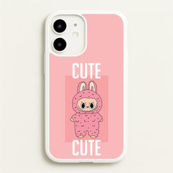 Cute Pink Monster  - Plushy Phone Case for iPhone 12 / 12 Pro