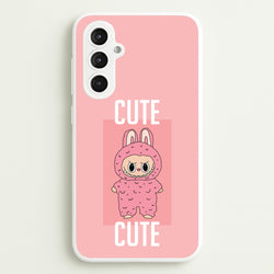 Cute Pink Monster  - Plushy Phone Case for Galaxy S23FE