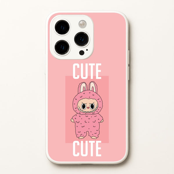 Cute Pink Monster  - Plushy Phone Case for iPhone 14 Pro Max