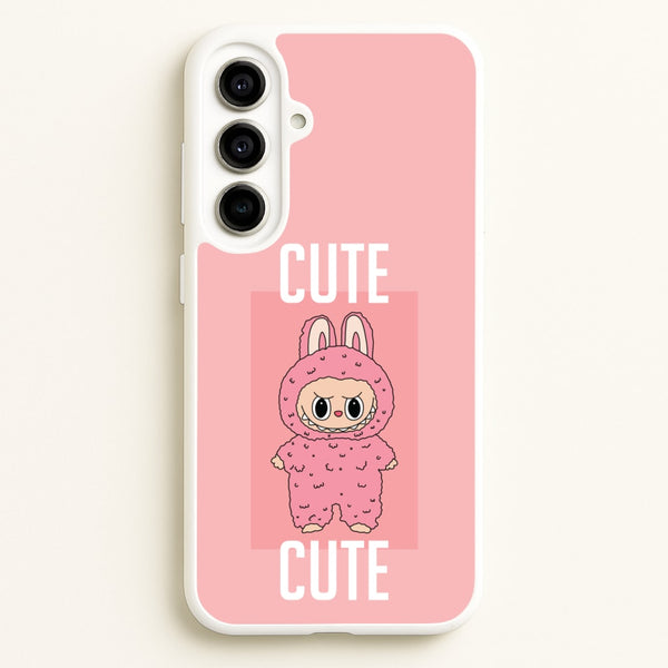 Cute Pink Monster  - Plushy Phone Case for Galaxy A56