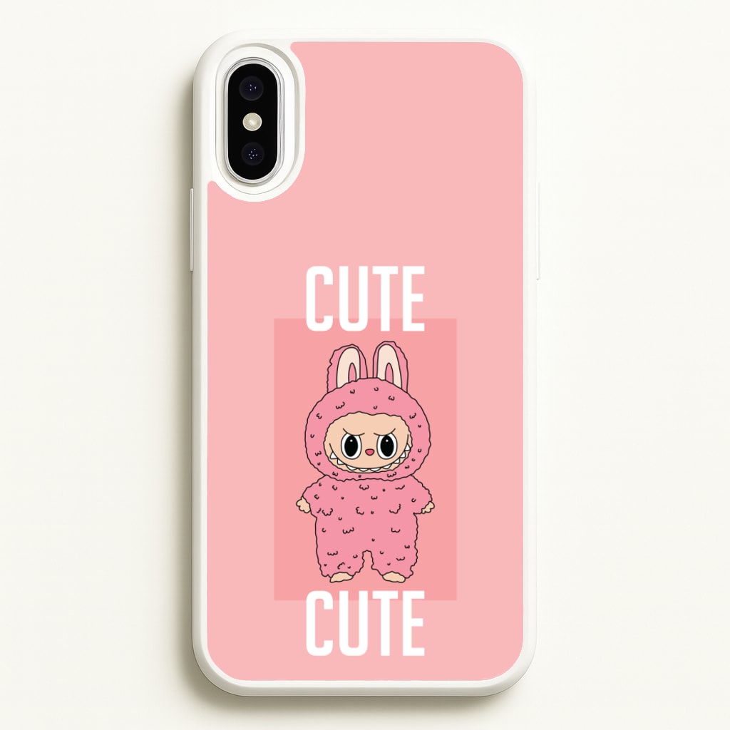 Cute Pink Monster  - Plushy Phone Case for iPhone XS Max