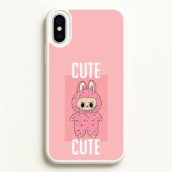 Cute Pink Monster  - Plushy Phone Case for iPhone XS Max