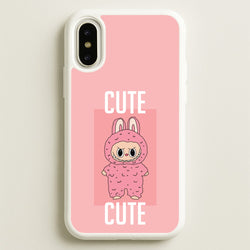 Cute Pink Monster  - Plushy Phone Case for iPhone X / XS