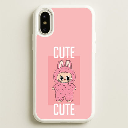 Cute Pink Monster  - Plushy Phone Case for iPhone X / XS