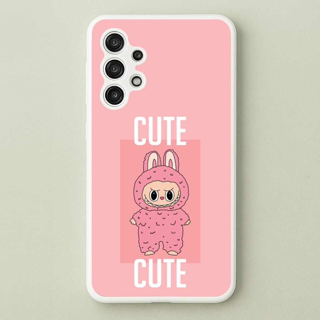Cute Pink Monster  - Plushy Phone Case for Galaxy A13