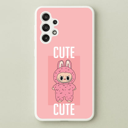 Cute Pink Monster  - Plushy Phone Case for Galaxy A13
