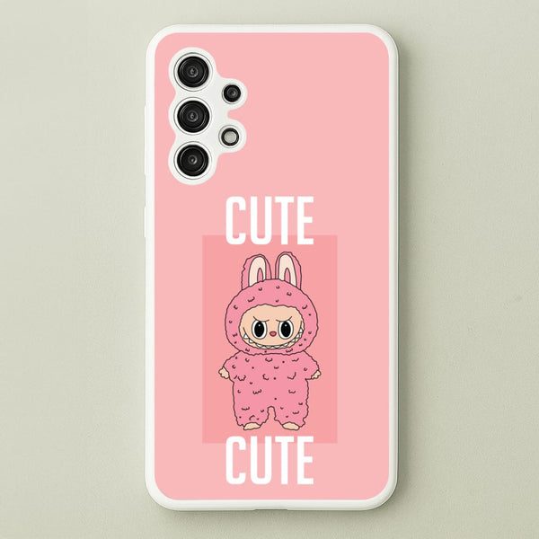 Cute Pink Monster  - Plushy Phone Case for Galaxy A13