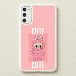 Cute Pink Monster  - Plushy Phone Case for Galaxy A41