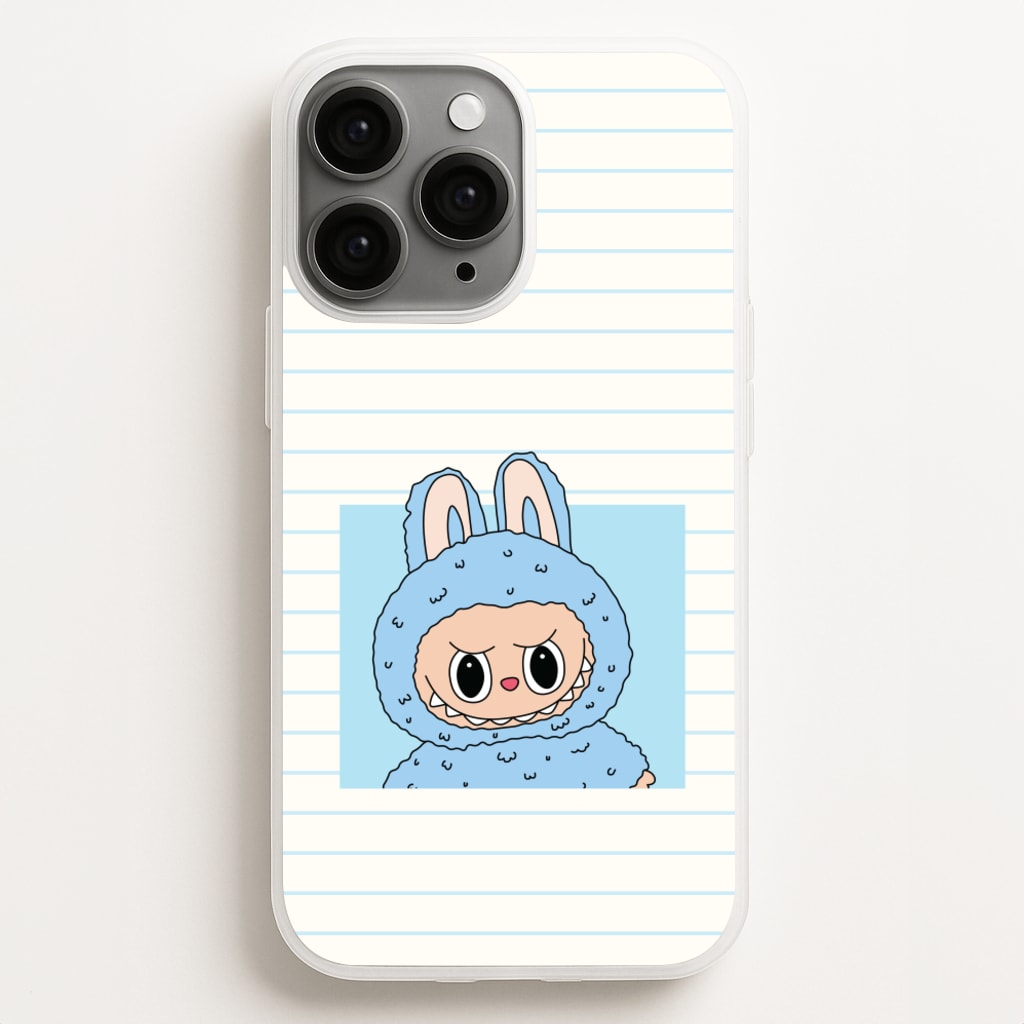 Cute Blue Notebook Monster Phone Case