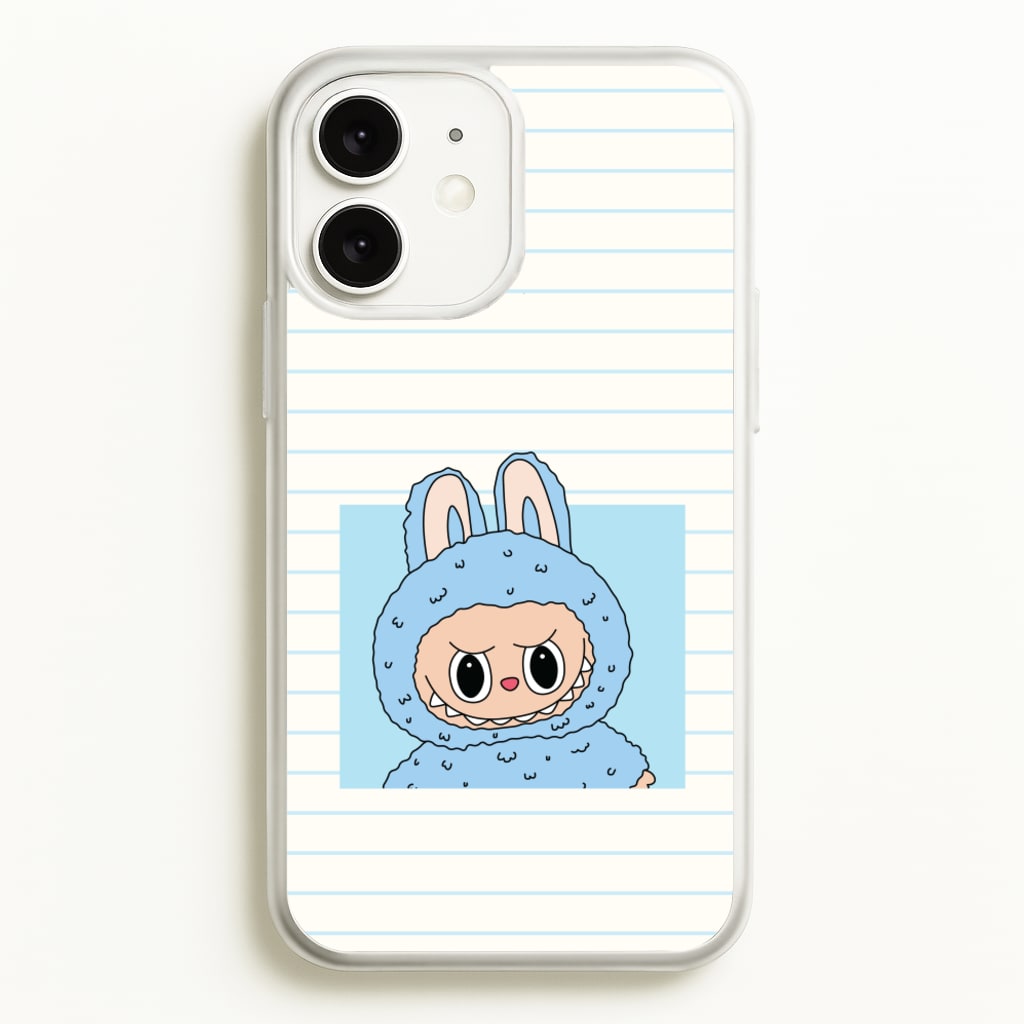 Cute Blue Notebook Monster  - Plushy Phone Case for iPhone 11
